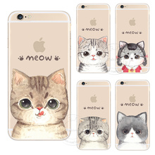 Новинка супер милый кот жесткий пластмассовый чехол для Apple , iPhone 4 4S 5 5S 5C 6 6 S 6 плюс 6 SPlus