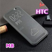 Slim Dot Bag Smart Auto Sleep Wake View Shell Soft Silicone Original Flip Leather Cover Shockproof Phone Case For HTC One M8 M8s