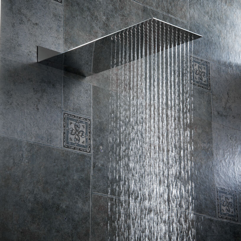 BECOLA bathroom shower nozzle pressure Into the wall concealed shower head Ultra thin stainless steel shower head