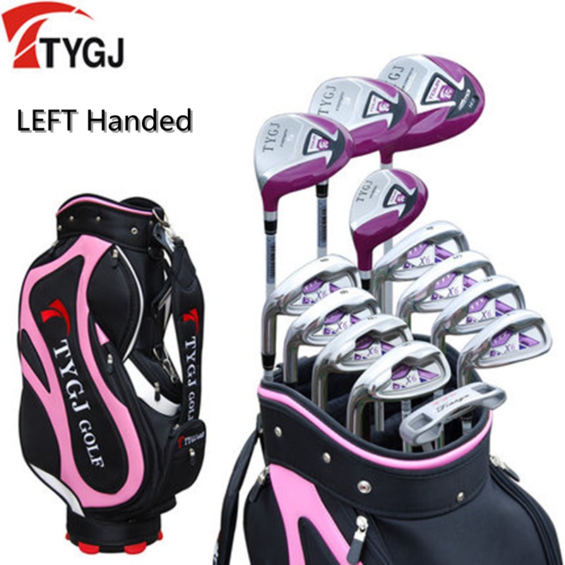 Brand TYGJ, 13 pieces golf clubs LEFT handed female women ladies golf