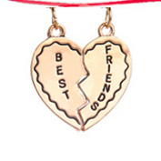 YP0782 Beautiful heart shape necklace as a birthday gift to best friend hotsale gold alloy double