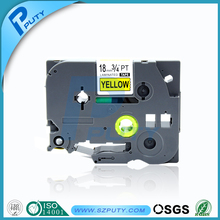 18mm black on yellow tz tze label tape compatible p touch machine tze-641