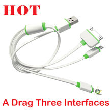 Universal Portable USB 3 in 1 Charge Cable Multi Charger Cable for HTC Samsung Sony Xiaomi Huawei iphone 4 4s 5 5s 6