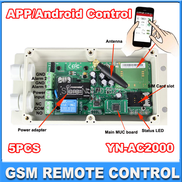 Купить 5pcs gsm ворота/Гараж Открывалка gsm пульта дистанционного ...