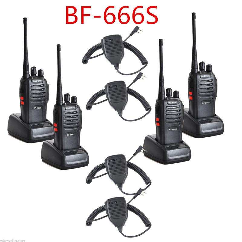4 . Baofeng BF-666S    UHF400 - 470  5  16CH 1500    + 4 XSpeaker 