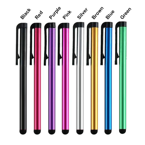 Colorful Aluminum Tube Table Stylus Pen for Capacitive Touch Screen PDA laptop mobile Smart Cell Phone
