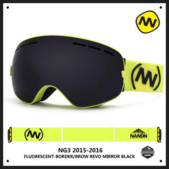 Новый NANDN бренд лыжные очки двухместный UV400 анти-туман большой лыжная маска очки лыжи мужчины женщины снег сноуборд очки