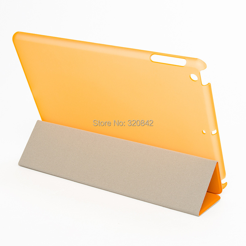 9 colors Ultra Slim Magnetic Smart Cover Leather Case with Matte back case for Apple iPad