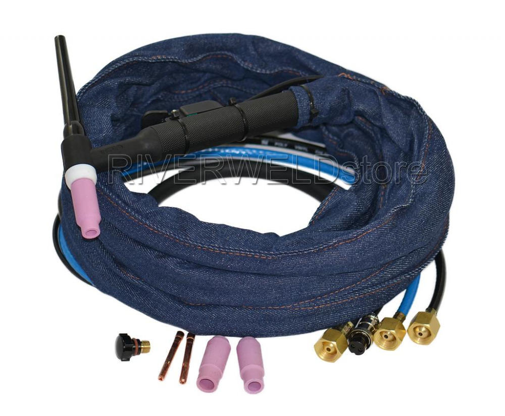 wp18 12 tig welding torch complete 12 foot 3 8 meter water cooled 350 wp18 12 tig welding torch complete 12 foot 3 8 meter water cooled 350