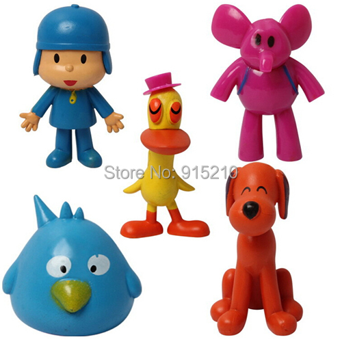 40pcs/lot Kids Favorite Pocayo anime action figure plastic toy collection dolls,Pato Elly Duck Zinkia Loula minifigure baby toys