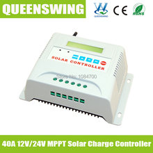 40A 12V 24V auto intelligent Solar Charge Controller with LCD with MPPT function good for solar