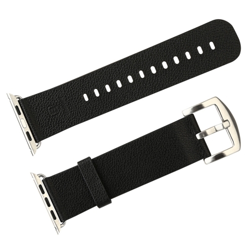 Black Band 42mm Baseus Modern Series Classic Buckle Genuine Leather Watchband for Apple Watch