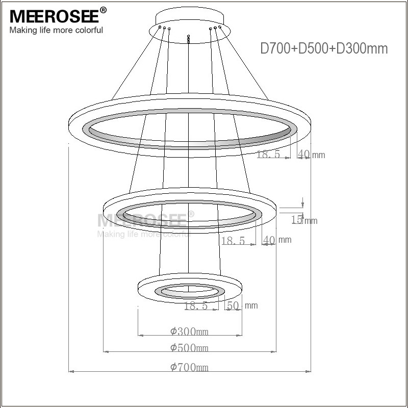 MD5057W Modern Acrylic LED light fixture decorative indoor lighting office dinning room pendant light lamp (14)