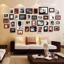 Good printing high-end experience paragraph 36 box wood frame wall creative photo / oversized frame wall / frame combination