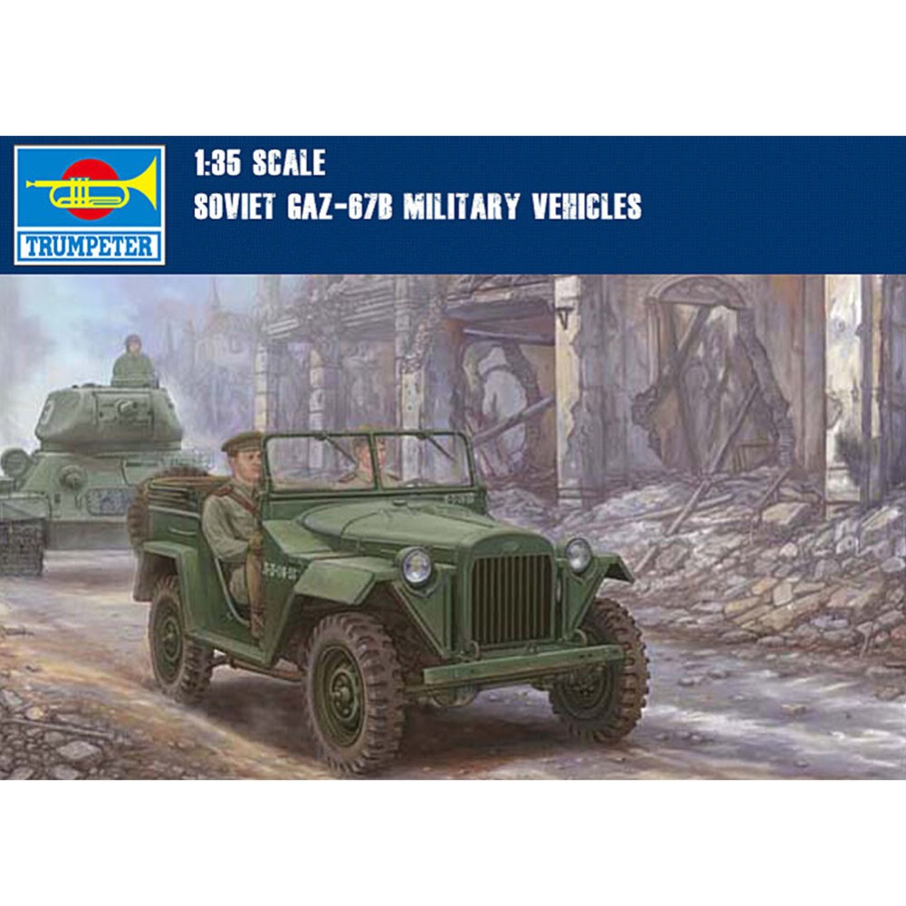 1x High Quality Trumpeter Military Soviet GAZ-67B Military Vehicle Model Kit  Model Toys
