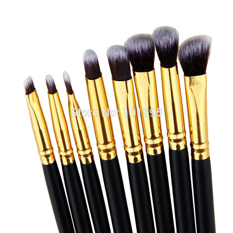8PCS Makeup Brushes Cosmetics Eyeshadow Eyeliner Brush Kit Set Wooden Makeup tool Free shipping
