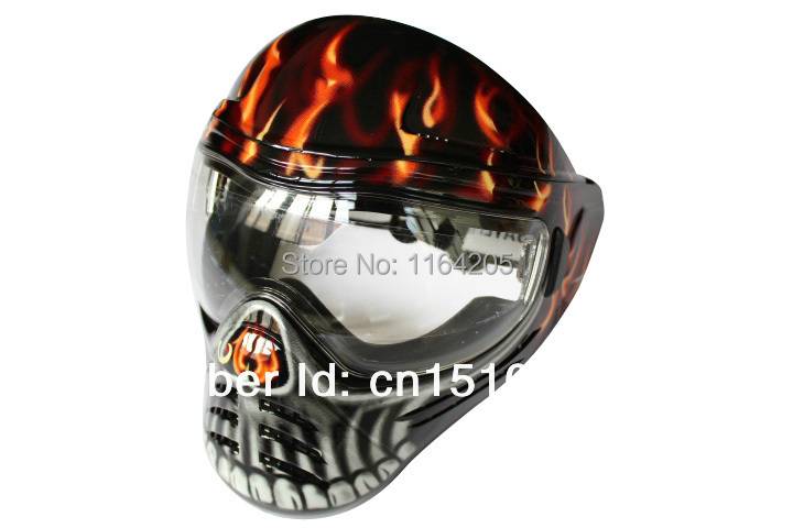 2014 new Awesome full face save phace anti-fog double lens tactical paintball mask protective mask