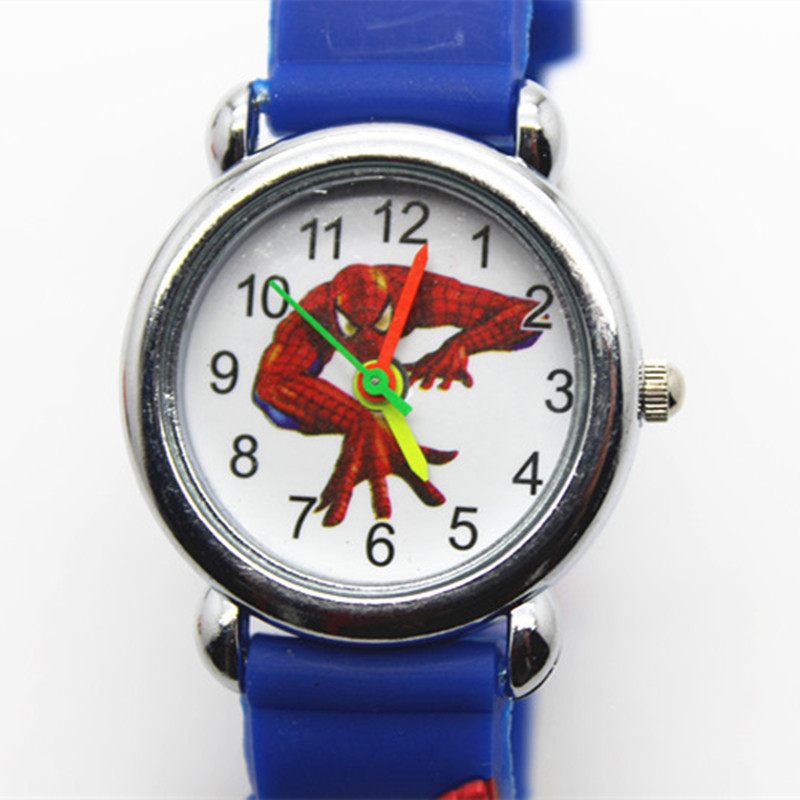 2015 hot sale spiderman watches children cartoon watch kids cool 3d rubber strap quartz watch clock hours gift free shipping (7)