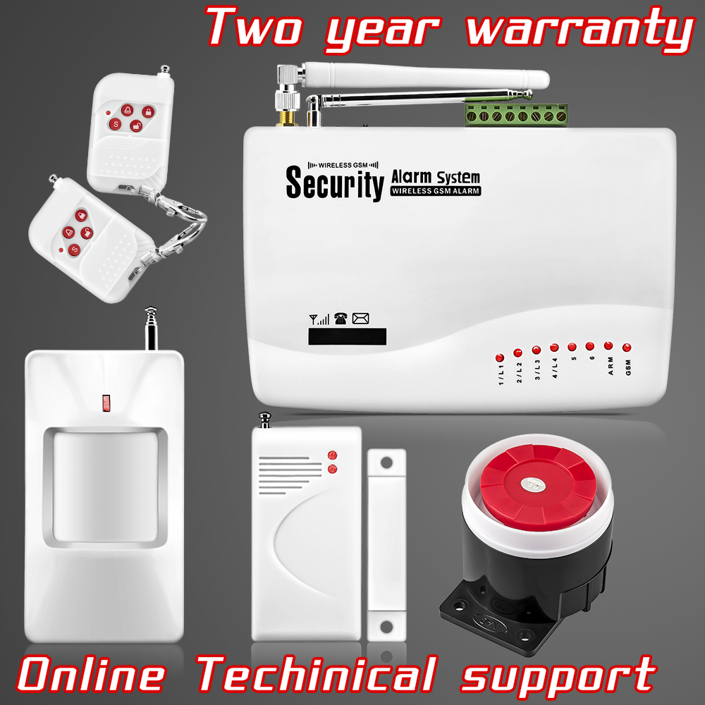Wireless GSM Alarm System Dual Antenna Alarm Systems Security Home Wireless Signal  900/1800/1900MHz Dual Antenna Russian Manual