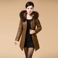 New 2016 Women s Winter Jacket Luxury Down Parkas with Fox fur collar Hooded Duck Down
