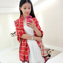 Plaid Cashmere Winter Blanket Pashmina Scarf For Women Desigual Tartan Snood Shawl Poncho Luxury Foulard Scarves MF489653