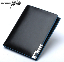 100 Genuine Leather brand short purse soft cowhide leather wallet brand new men wallet short purses