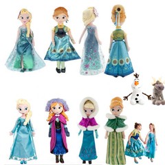New Arrival Brinquedo Fever 40cm 50cm boneca Doll Princess Dolls for girls Toys Children gift doll plush olaf Sven Elsa and Anna