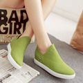 2016 New Woman Candy Color Style Casual Shoes Female a Pedal Lazy Loafers Flock Single Shoes