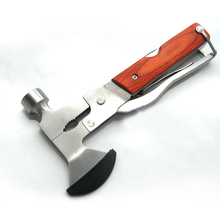 W0029 High-quality Multi-functional Folding Axe Hammer/ Camping Axe/ Rescue knife/Military Hunting Knife  rescue tool