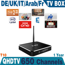 Quad Core Android 4.4 europe IPTV/OTT Box Arabic French UK Italy Africa Live Movies IPTV Channel For Europe