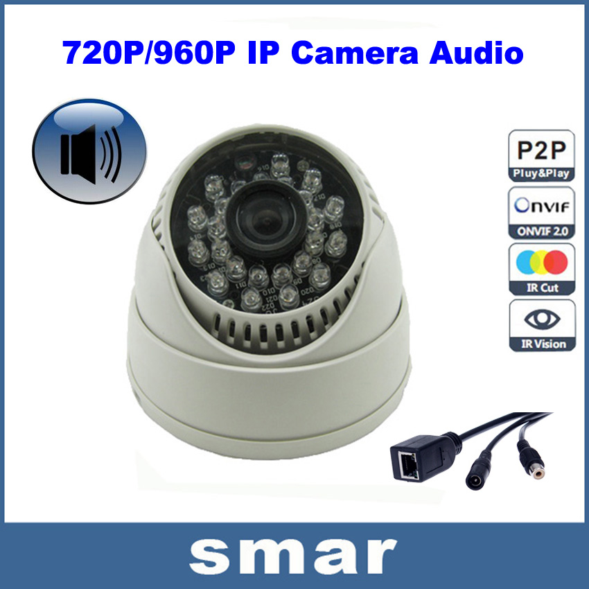 Mini HD 720P 960P IP Camera Audio Input With External Pickup Microphone