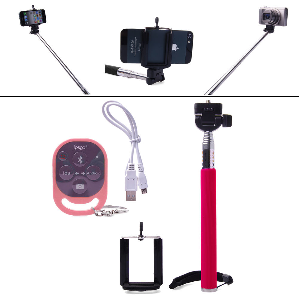 Xcsource Extendable Handheld Selfie Stick Tripod Monopod + Clip For