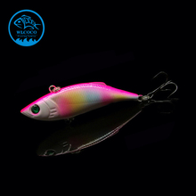 New Vibration 75mm 14g Hard Lures Fake Fishing Lure Peach Multicolor Heavy Wobbler Treble Hook Tackle Boating Fishing