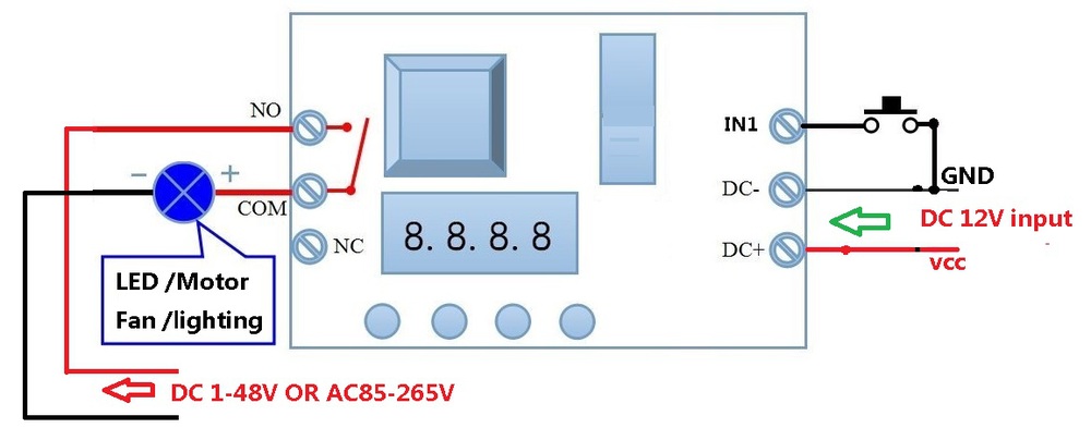 DC 12V Multifunction Self-lock Relay PLC Cycle Timer ...