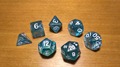 Free shipping NEW SUPER COOL BEAUTIFUL 7pcs set D4 D6 D8 D10 D10 D12 D20 glitter