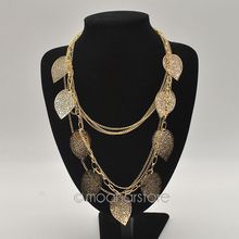 European and American Style, Vintage Leaves Multi-layer Alloy Bohemia Long Necklace, Fashion Jewelry Y50 MHM239#M5