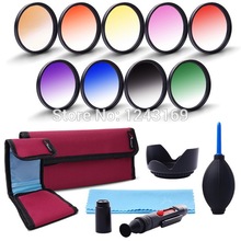9pcs Graduated Color Filter Kit For DSLR Nikon