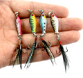 4pcs Pesca isca artificial 2 5cm 6 4g mini Metal Spoon VIB artificial bait hook boat