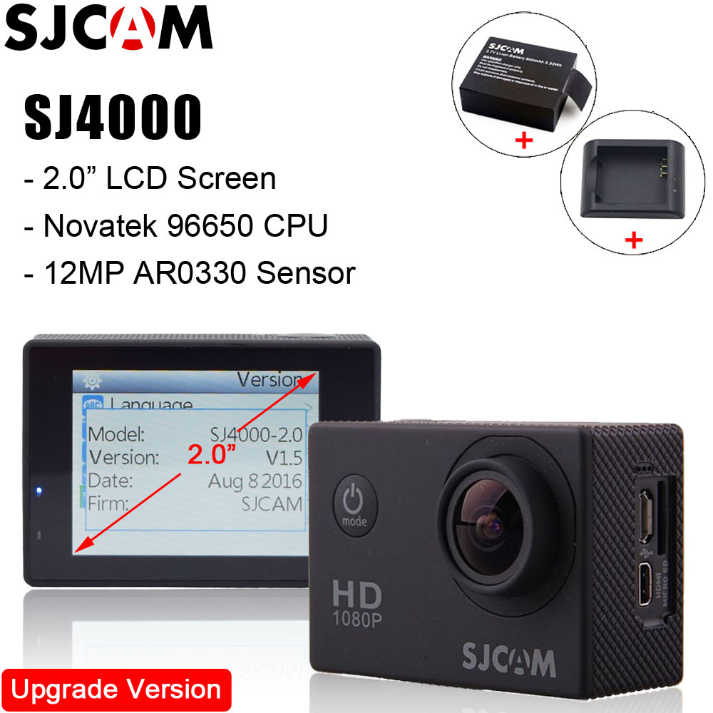  SJCAM SJ4000 2.0    1080 P Full HD  30     +   +  