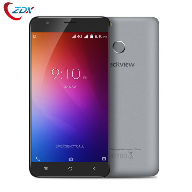 Blackview E7 Мобильного Телефона Android 6.0 MT6737 Quad Core 1 ГБ ОПЕРАТИВНОЙ ПАМЯТИ 16 ГБ ROM 5.5 дюймов HD 8.0MP 1280x720 4 Г LTE Смартфон отпечатков пальцев