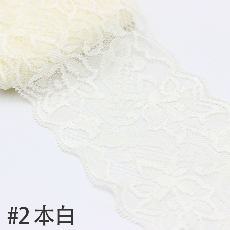 Description Picture 5 of item8cm Width Elastic Colorful Lace Ribbon DIY Handmade Crafts Supplies Apparel Sewing & Fabric Garment Accessories White Lace Tape