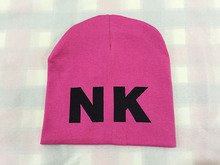 13 colors kids hats 2015 Letter NK print boys girls hat cotton warm knitting skullies beanies