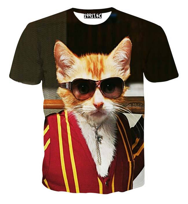 [ mikeal ]  t   /    3d  nice   /   / cat  tshirt