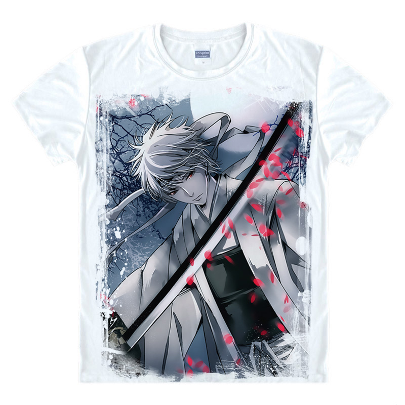 Gintama T shirts kawaii Japanese Anime t shirt Manga Shirt Cute Cartoon Silver Soul Gin Tama
