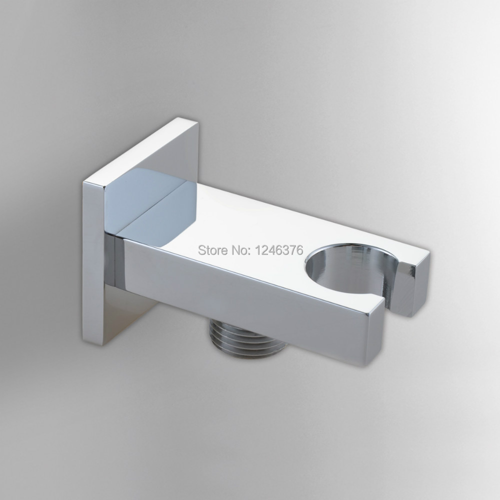 Brass Chrome In Wall Mounted Hand Shower Holder Hook Pedestal Bracket ...