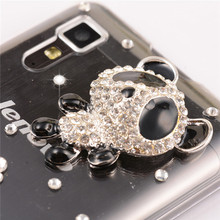 original Floral Rhinestone Case For lenovo p770 luxury Flower Mobile Phone Accessories diamond Crystal bling hard