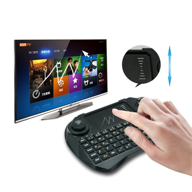 1pcs QWERTY Mini 2.4GHz Fly Air Mouse Wireless Keyboard with Touchpad gaming wireless keyboard for PC Android tablet TV Box IPTV