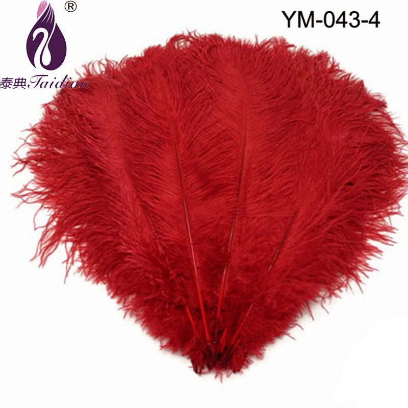 4# Ostrich Feather Plume wedding decoration, , red DIY Decoretion Feather ,Natural Ostrich Feather fringe
