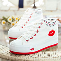 Women s Platform Shoes 2017 Breathable Canvas Shoes Women Casual Shoes Thick Bottom White Trainers Ladies