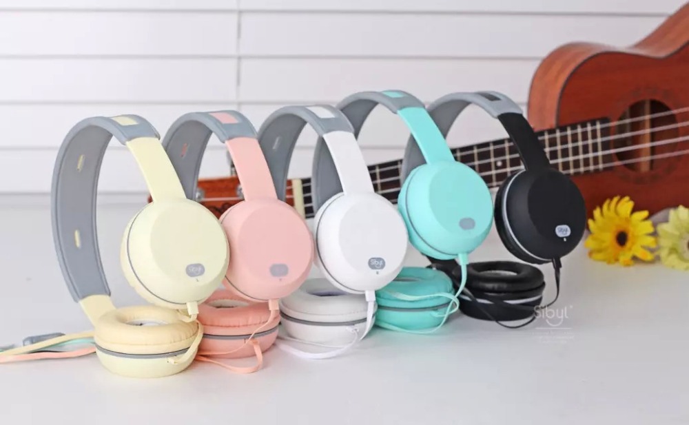 2016 candy color stereo font b Headphone b font with Mic for Iphone 5 5s 6